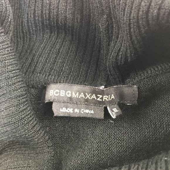 BCBG MAXARIA BLACK TURTLE NECK LONG SLEEVE SWEATER WOMENS XL - Picture 4 of 4
